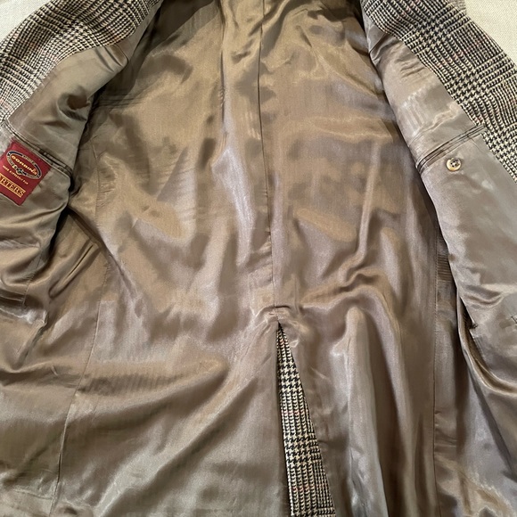 CORBIN LTD Made in USA Vintage Bold Check Print Wool Jacket in Browns Size 42 R - Picture 5 of 7